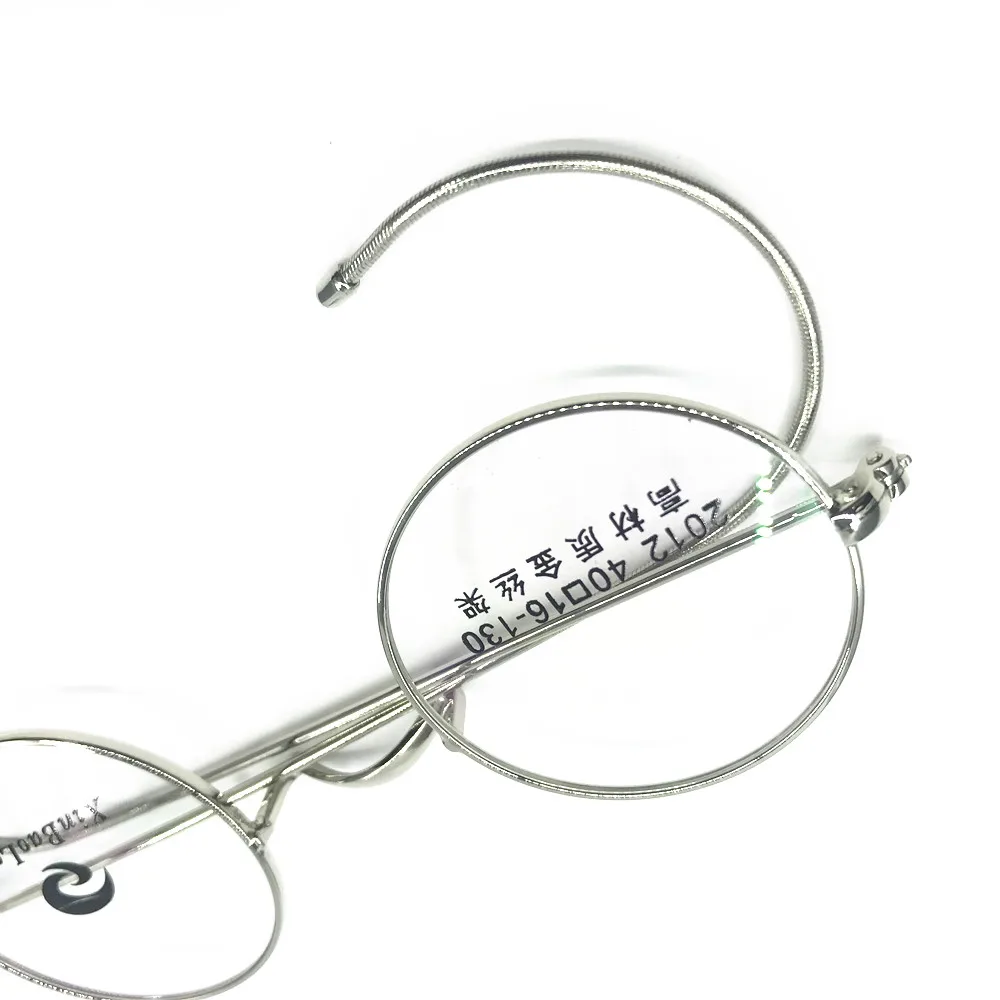 Vintage Round Wire Rim Eyeglass Frames Full Rim Ear Hooks Glasses Metal Eyewear Spectacles Rx able
