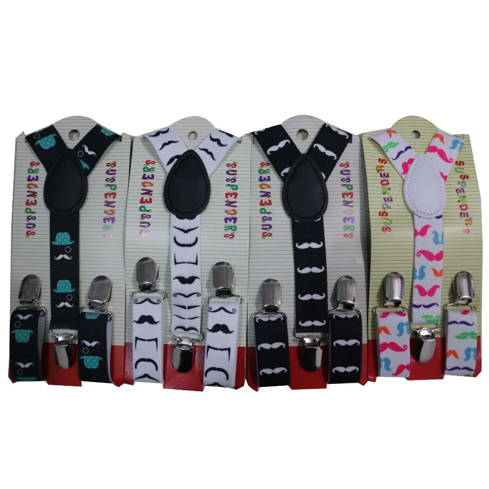 Free Shipping 2019 New Cute Boys Toddler Black White Moustache Suspenders Braces for Children Kids