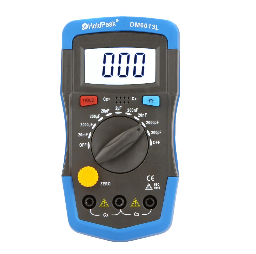 HoldPeak 2019 New DM6013L Handheld Digital Capacitor Meter capacimetro digital  Capacitor Tester w/ LCD Backlight