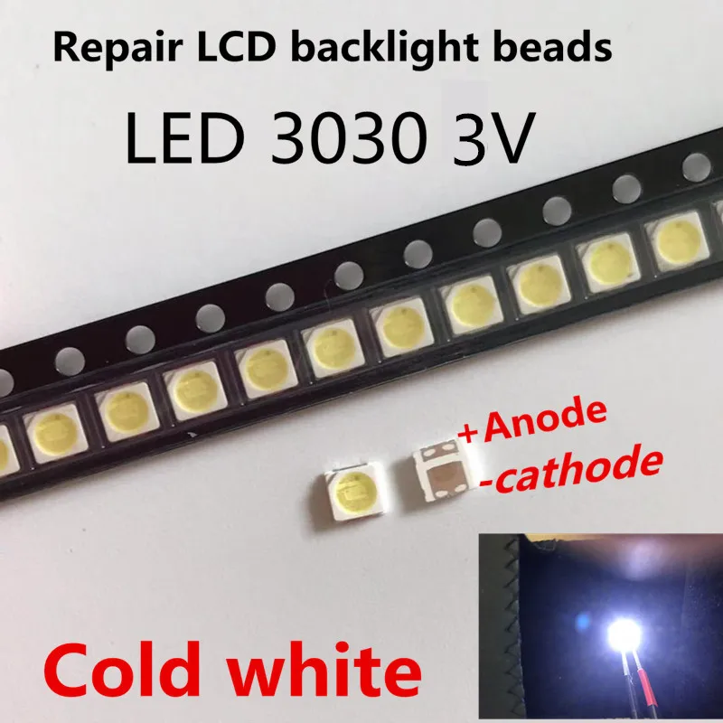 LED Backlight High Power LED 1.8W 3030 3V 6V Cool white 150-187LM PT30W45 V1 TV Application