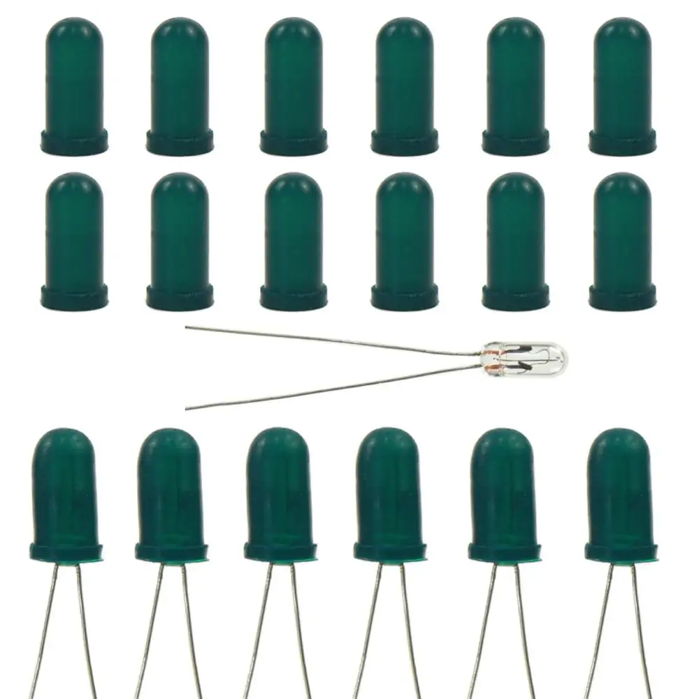 XPT01G 100pcs Green Caps Covers for 3mm Grain of Wheat Bulbs LEDs NEW