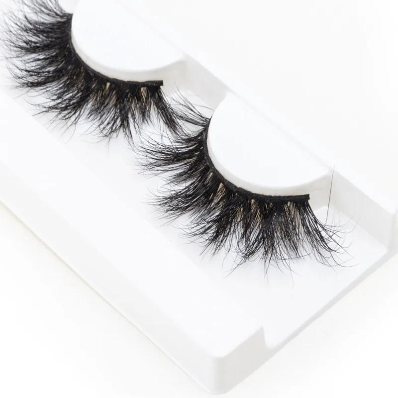 3D Mink Lashes 25มม.แถบขนตาปลอมธรรมชาติยาวนุ่มแต่ละต่อขนตาแต่งหน้าความงาม Gratis Ongkir