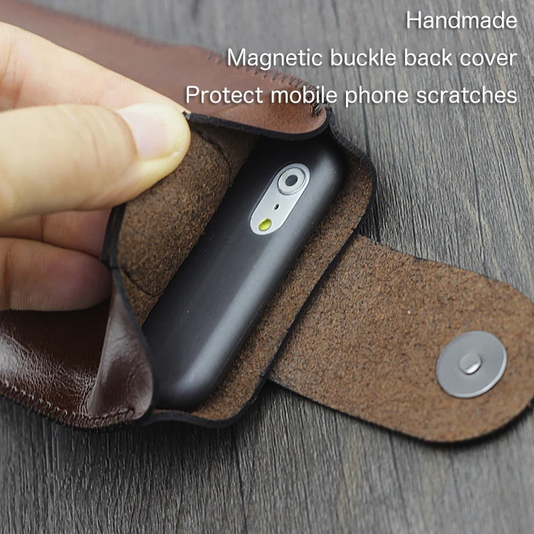 Závěsný krk závěsný pás waistband telefon univerzální telefon pouzdře přímo kůže pouzdro retro pouch pro iPhone pro Samsung pouch