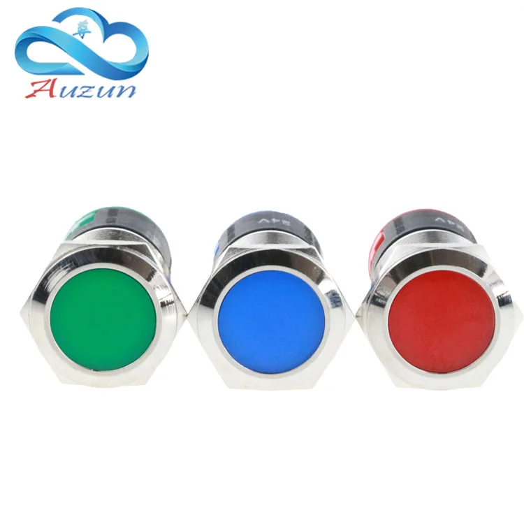 ten pcs The 22mm metal indicator lamp red green and yellow blue white 6V.12V.24V.48V.110V.220V