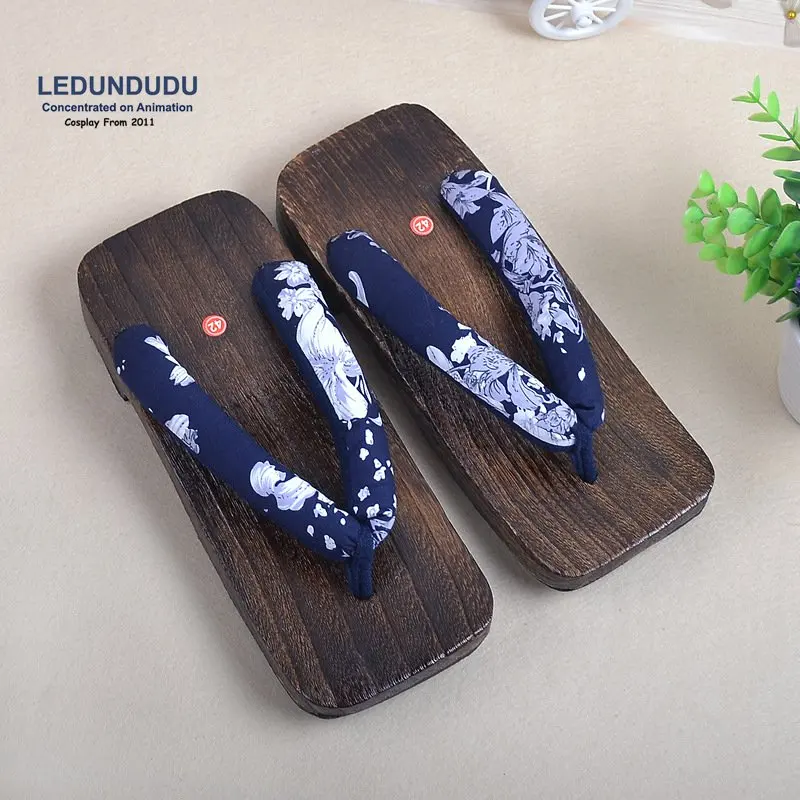 شباشب نينجا قباقيب خشبية مسطحة جيتا ساموراي صنادل صيفية كاجوال للحفلات التنكرية لحفلات الهالوين