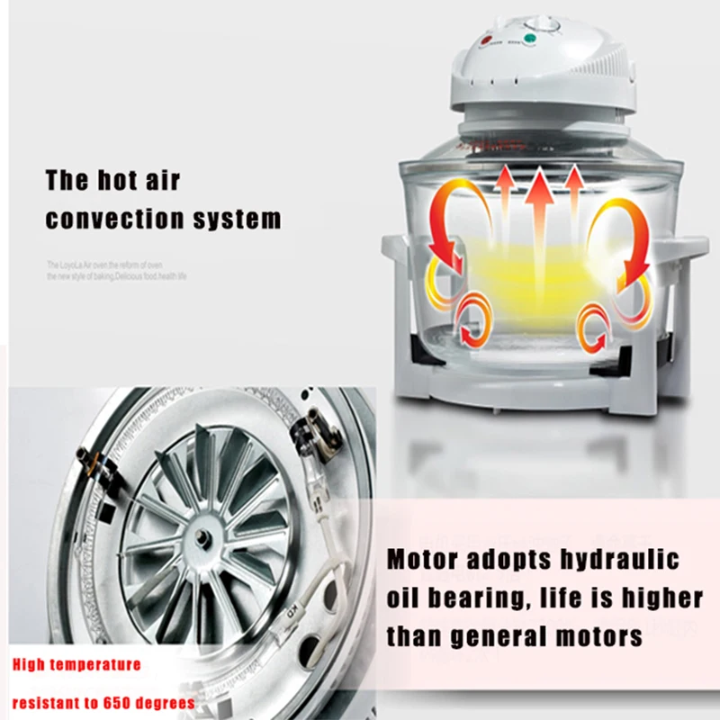 LO-G6 1300วัตต์ฮาโลเจนเตาอบ12L 220โวลต์,เตาอบเทอร์โบ1300วัตต์,ธรรมดาอินฟราเรดคลื่นซุปเปอร์เตาอบไฟฟ้าทอด1ชิ้น