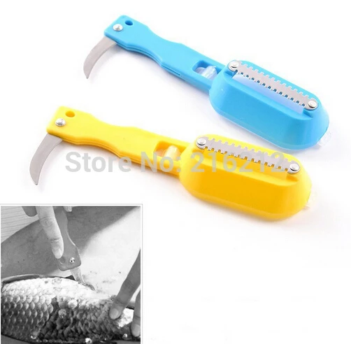 Kitchen tool fast cleaning fish skin steel fish scales brush shaver Remover Cleaner Descaler Skinner Scaler fishing tools knife