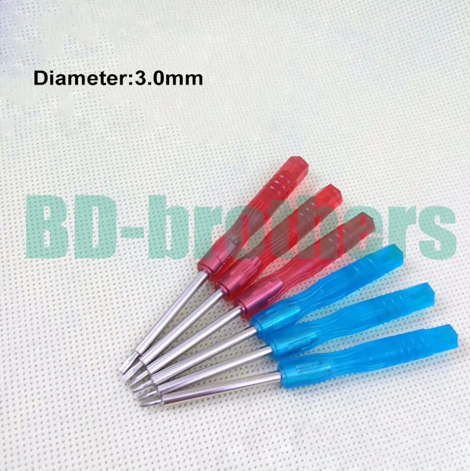 

NEW Red / Blue 85mm Mini Screwdriver 3.0mm Diameter Key 0.8 1.2 Pentalobe 1.5 2.0 3.0 Phillips Flathead Y T4 T5 T6 4000pcs/lot