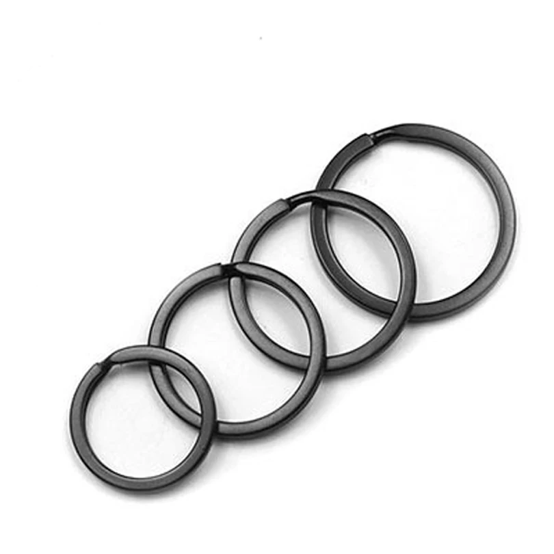 10PCS Split Keyring Metal Round Circle Keychain Outdoor EDC Camping Accessories 10mm/25mm/28mm/30mm/32mm dropshipping J189