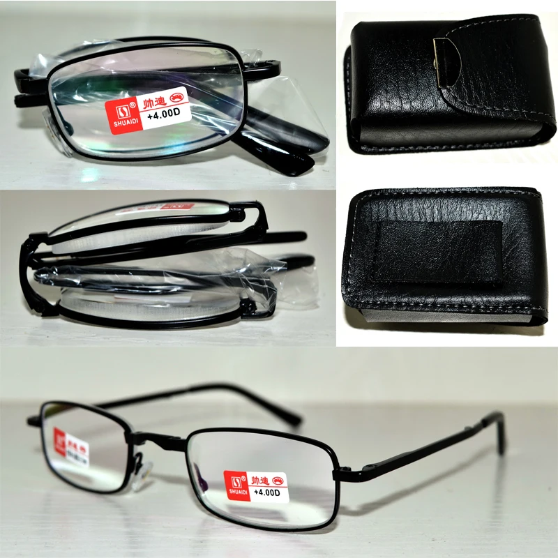 

Pu Case Belt Easy Quality Foldable Noble Wear Anti-reflection Coated Reading Glasses +1.0 +1.5 +2.0 +2.5 +3.0 +3.5 +4.0