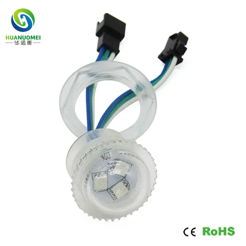 12V 26mm 3LEDs WS2811 RGB Pixel LED Module 5050 SMD Bulb IP68 Waterproof Lamp Digital Amusement Ride Park Light Source