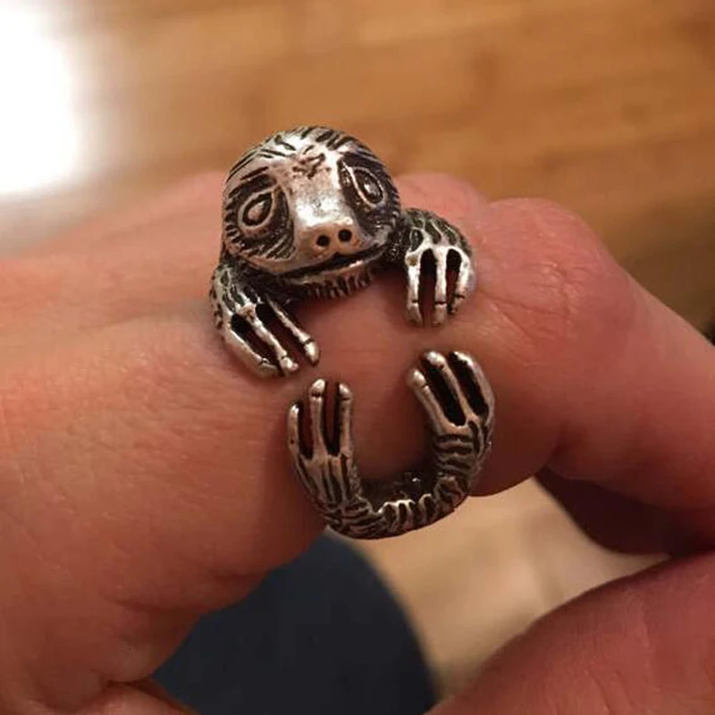 Retro Sloth Ring Animal Ring