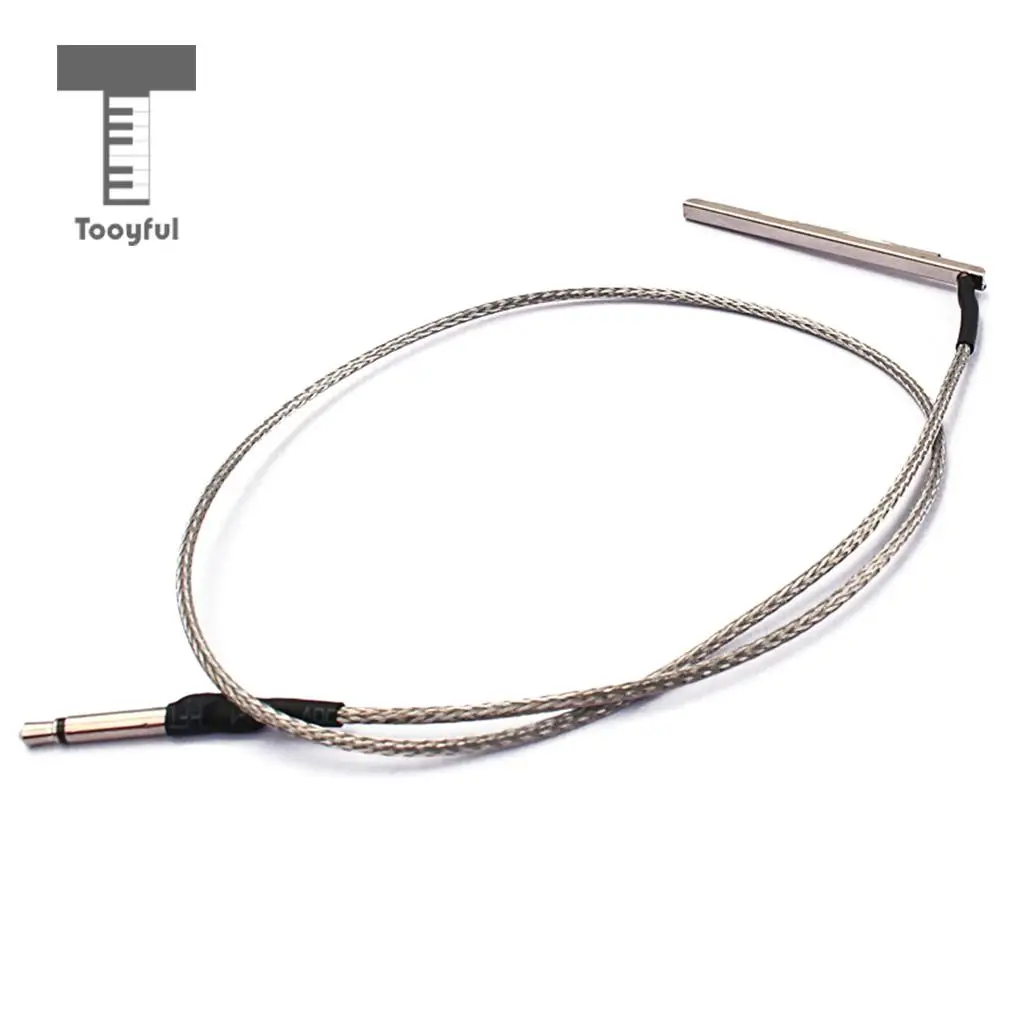 Tooyful 5Pcs Transducer Pickup Piezo Cable for 3 Strings Cigar Box Acoustic Guitar 2.5mm Plug Powerful Audio Guitar Parts