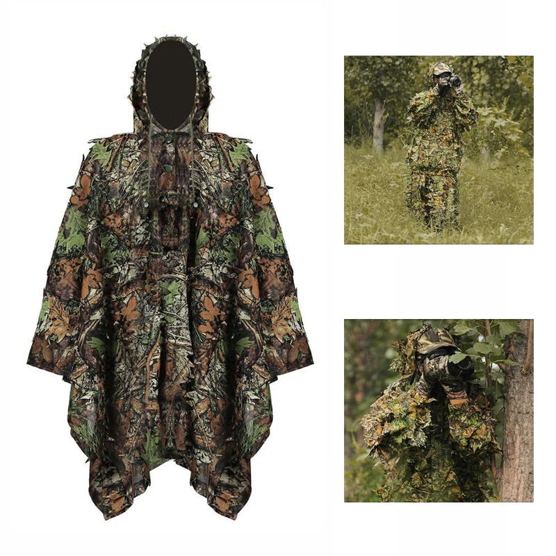 

Camouflage Hunting Clothes Airsoft Sniper Clothing Ghillie Suit Army Uniform Men Jungle Woodland Combat Suit