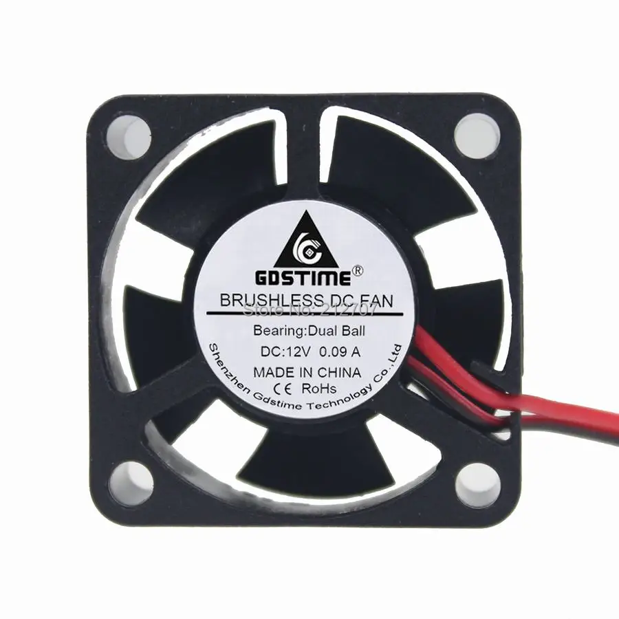 

1 Piece Gdstime Small Brushless DC Cooling Fan 12V 30mm 3cm 30x30x10mm 3010 2Pin Ball Bearing