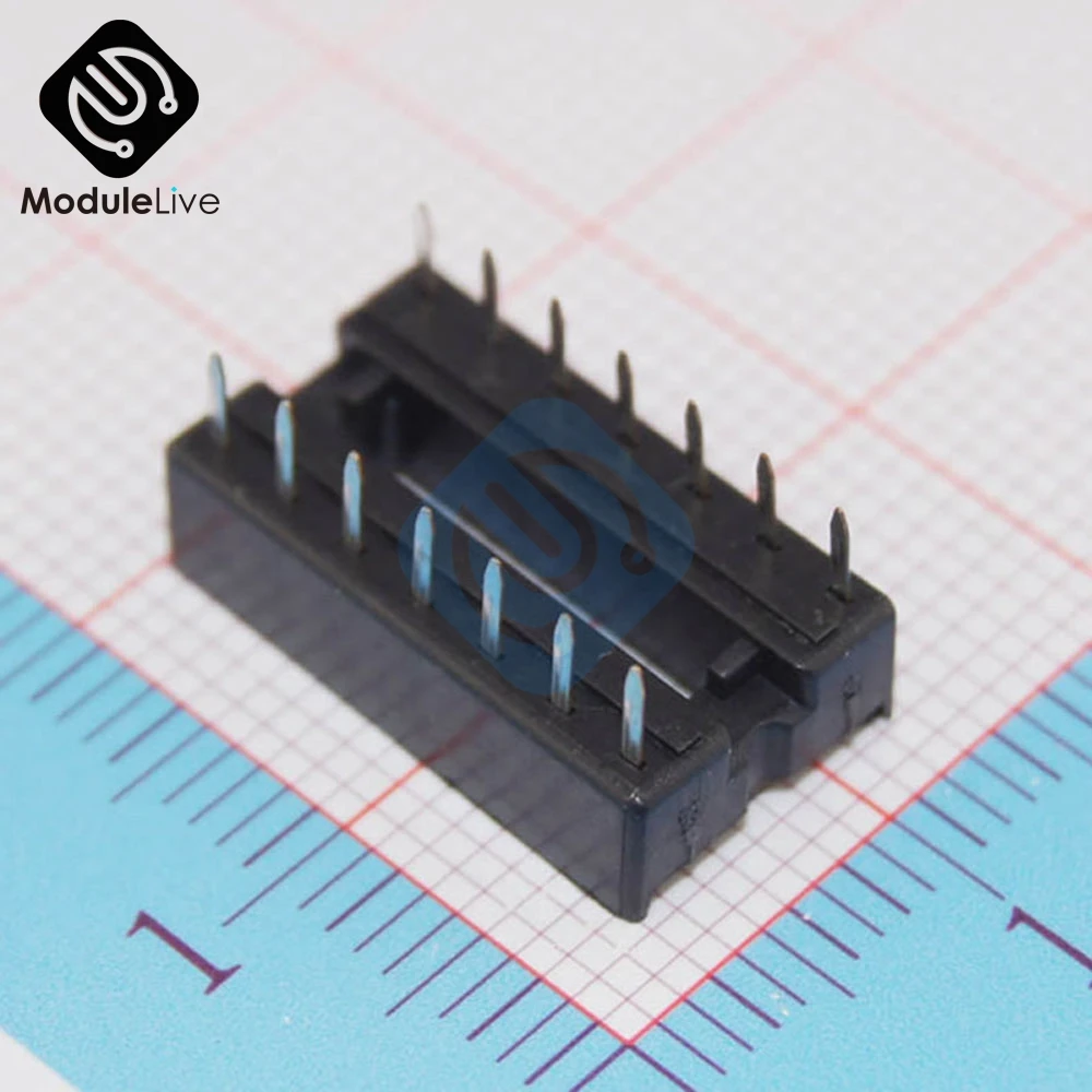 10pcs DIP 14 pins IC Socket Adaptor Adapter Solder Type Socket DIP-14