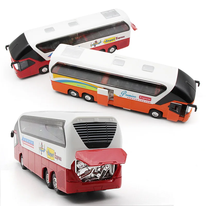 High quality 1:50 bus alloy model,children\'s gifts and collections,die-casting sound and light pull back model,free shipping