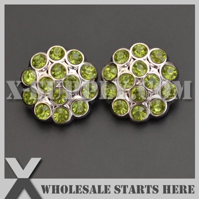 Color Option: RB1014 #38~#55 / Spot Acrylic Rhinestone Buttons with a Shank in Silver Base,Used for Flower Center,Hair Bows