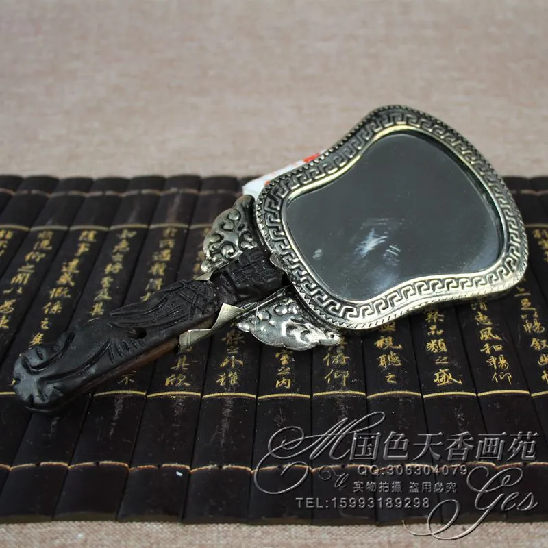 China Handmade Silver Prosperity Brought By The Dragon  Phoenix Mirror Ornaments