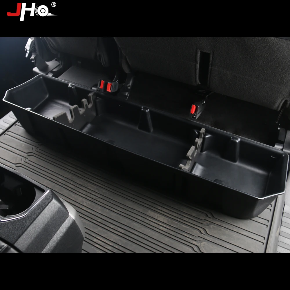 JHO 4-Door Pickup Storage Organizer Accessories Rear Row Underseat Storage Box For 2017-2019 Ford F150 Raptor 2018