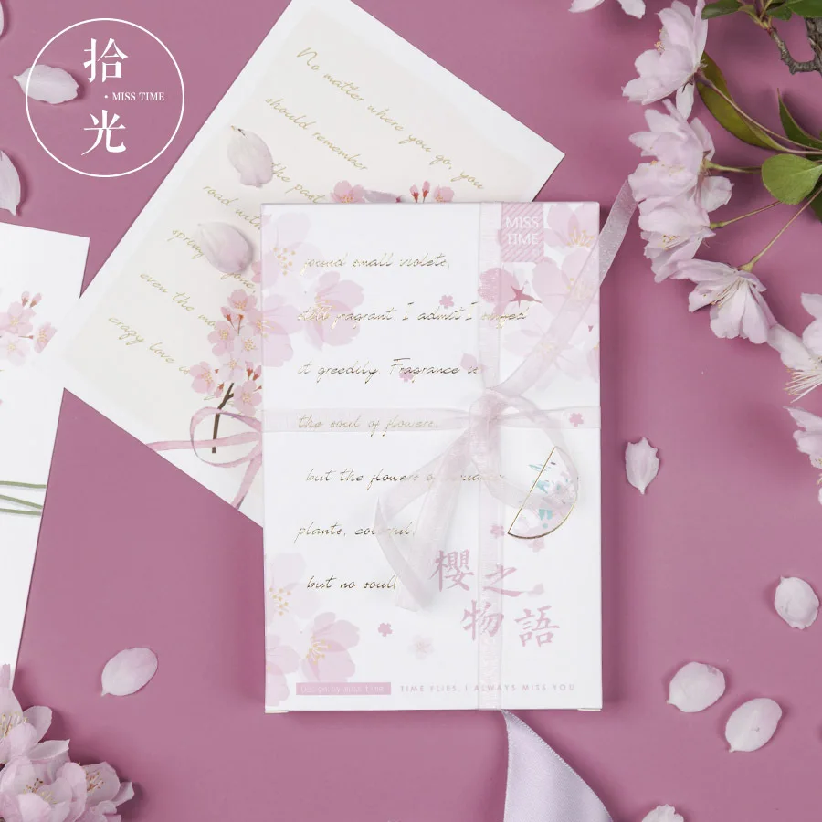 30 Sheets/Set Japanese Cherry Blossom Postcard Greeting Card Birthday Letter Gift Card Message Card