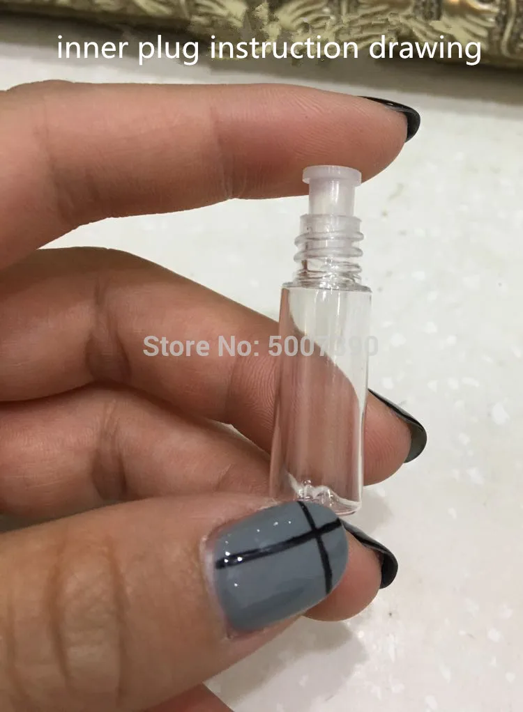 Wholesale 1.2ML Empty Clear PET Lip Gloss Tubes Plastic Lipbalm Tube Lipstick Mini Sample Cosmetic Container With Rose Gold Cap