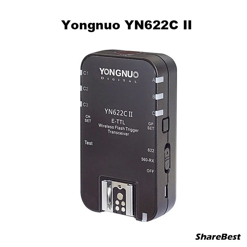 YONGNUO YN-622C II RX YN622C II HSS E-TTL Flash Trigger Transceiver for Canon Camera Compatible With YN622C YN560-TX RF-603 II