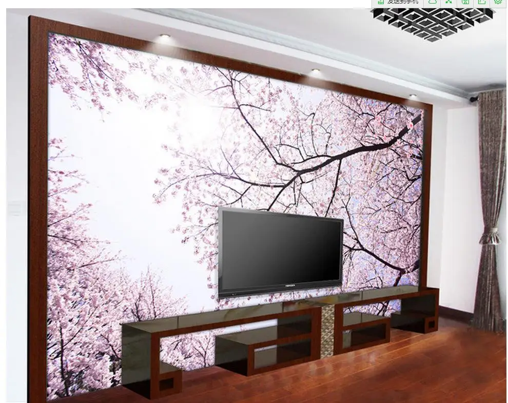 

customized wallpaper for walls Cherry blossoms Background wall flower wallpaper photo wall murals wallpaper