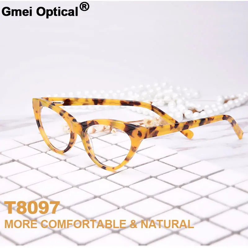 New Fashion-Forward Style Cat-Eye Hypoallergenic Acetate Full Rim Women Optical Eyeglasses Frame With Spring Hinge