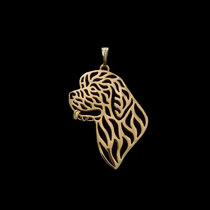 Hot Sale Alloy Dog Head Pendants Women Hollow Out Newfoundland Jewelry Pendants