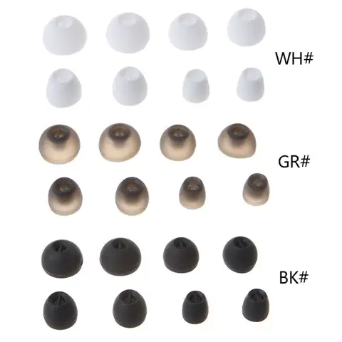 4 Pairs Soft Silicone Earphone Case In Ear Earbuds Cover Eartips Replacement for Sennheiser Momentum Headphone