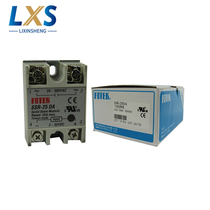 SSR-25DA Solid State Relay SSR Relay 25A 24-380VAC 3-32VDC FOTEK Relay