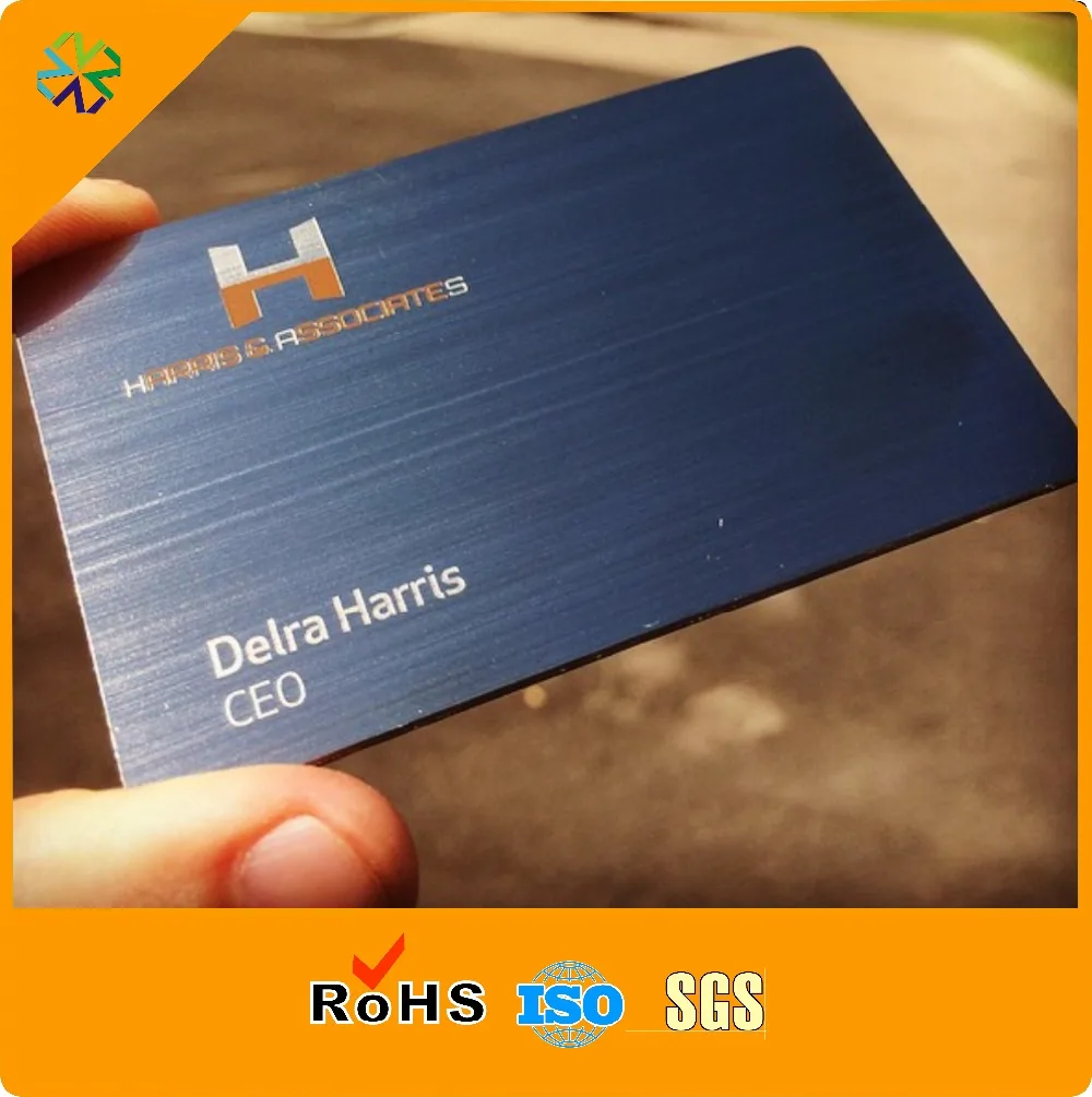 

Factory directly gun metal customzied brushed metal business card