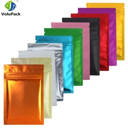 Eco-friendly Self Seal Bags Frosted Clear Zip Lock Pouch Heat Sealing Aluminum Foil Mylar Pouches Reusable Zip Food Storage Bag