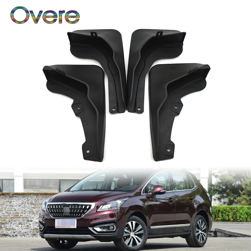 

OVERE Car Front Rear Mudguards For Peugeot 3008 Mk2 GT 2017 2018 Accessories Splash Guard Car-styling Fenders 1Set/4Pcs Mudflaps