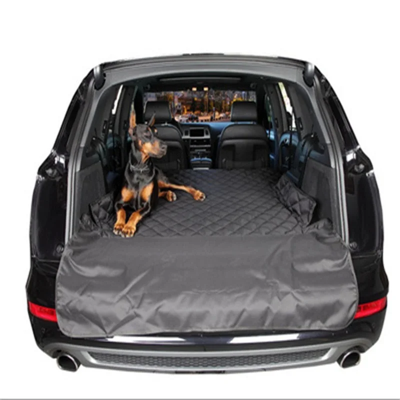 Dual-use Waterproof soft dog Car Trunk Mat pet car Seat Cover Pet Barrier Protect Car floor from Spills and Pet Nail Scratches