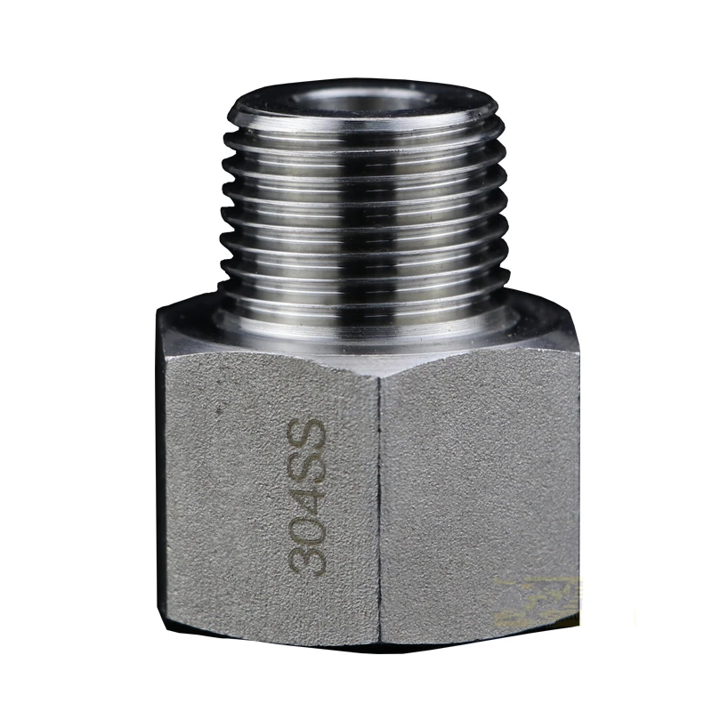 

1/4" Male to 1/2" Female BSP Thread Hex Nipple Equal Pipe Fitting 304 Stainless Steel Reducer Connector