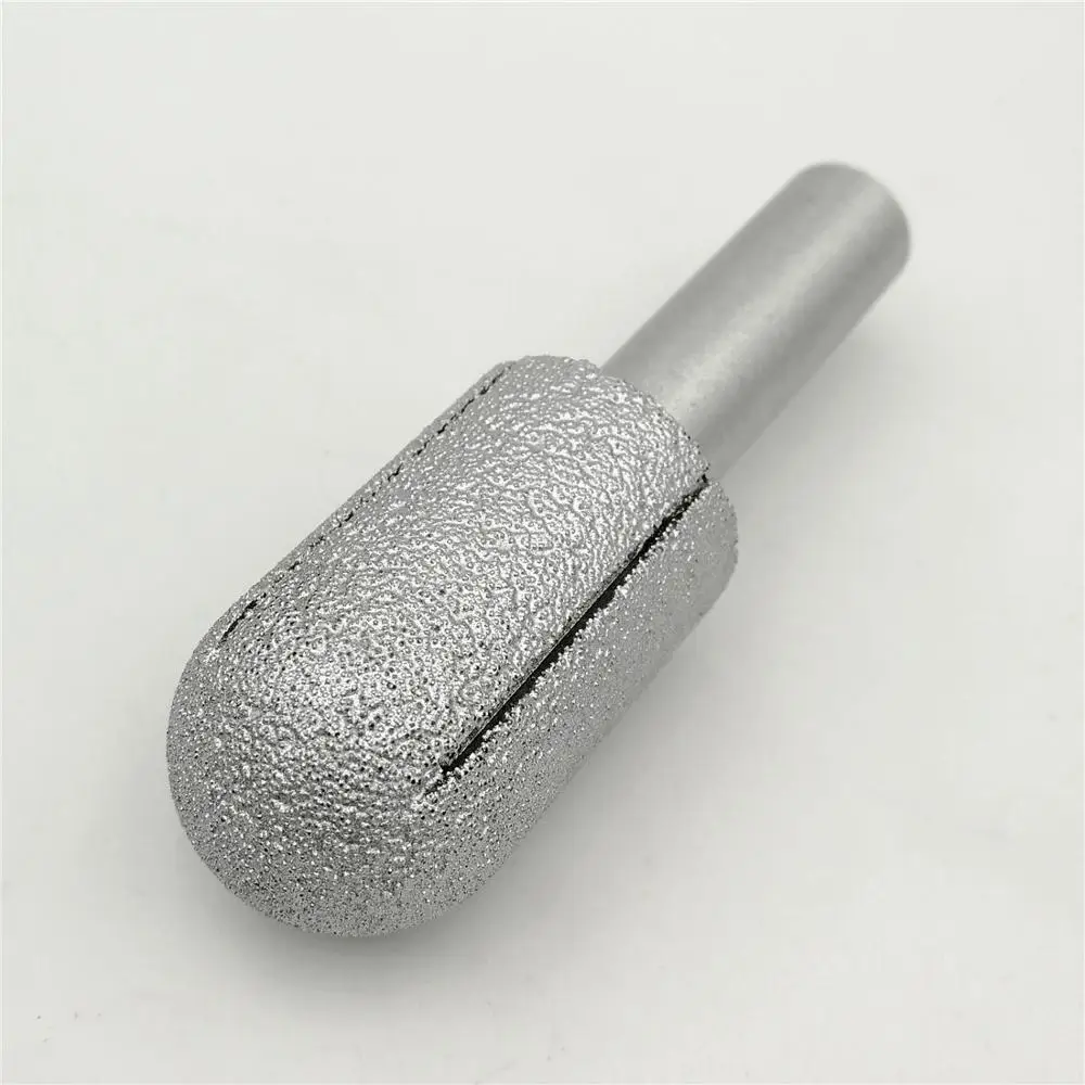 SHDIATOOL No.13 Ball-end Vuoto brasato del diamante punte del router per la pietra 12.7 millimetri shank per bordo profilo Raggio 12mm