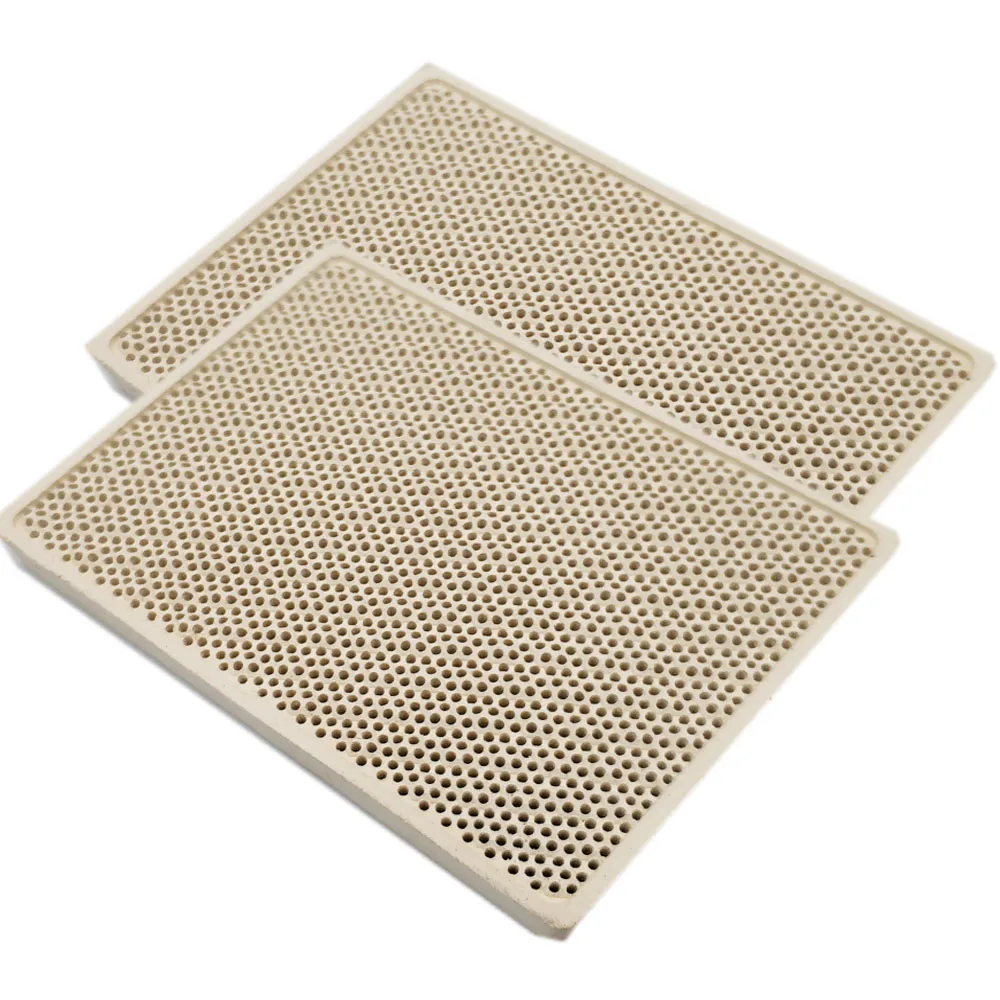 Earth Star Cordierite Ceramic Burner High Temperature Plate Gas Grill Spare Parts Stove heater Comb 132*92*14mm