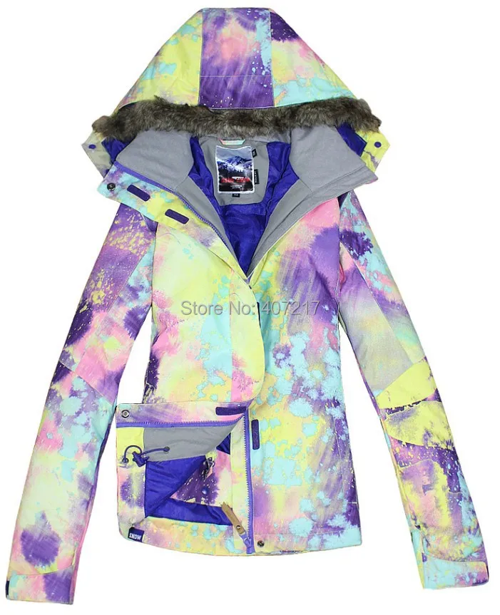 Women Winter Outerwear Purple Ski Jacket Female Violet Snowboarding Climbing Snow Costumes Anorak Skiwear Snow Parka Ski Coat