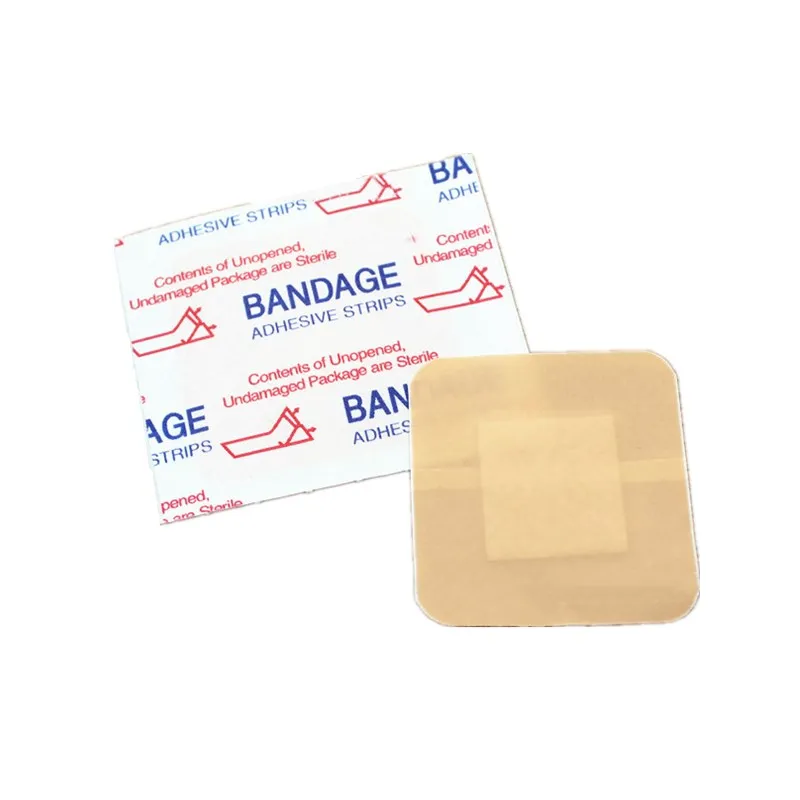 38X38 Mm Bentuk Persegi Pertolongan Pertama Medis Tahan Air Anti-Bakteri Band-Aid untuk Rumah Perjalanan Hemostasis stiker Perban Pertolongan Pertama