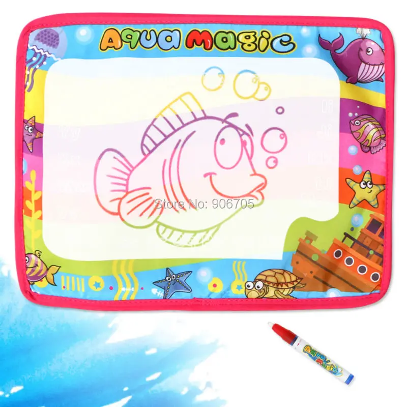 29x19CM Water Drawing Mat With Magic Pen Doodle Painting Picture Water Drawing Play Mat Doodle aqua magnetic drawing board toys