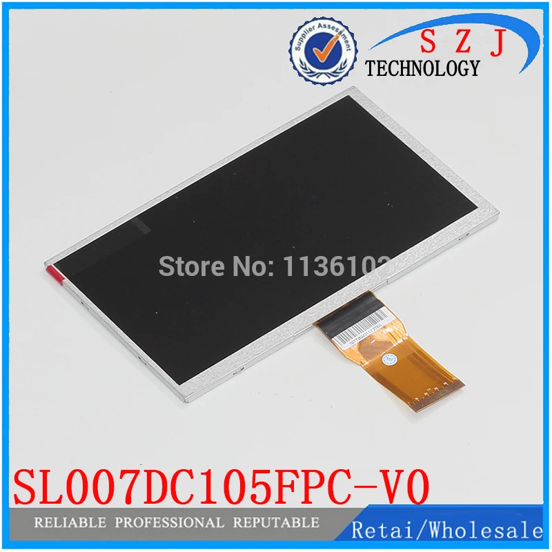 

New 7 inch for TABLET SL007DC105FPC-V0 TFT LCD Display Screen Panel replacement Resolution 1024*600 Free Shipping 163*97mm