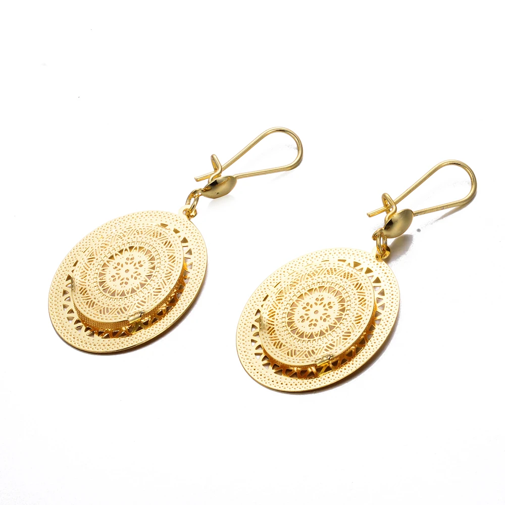 Classic Water Drop Gold Color Earrings For Women Men Ethiopian Jewelry Nigeria,Congo,Arab Lover Gifts E53