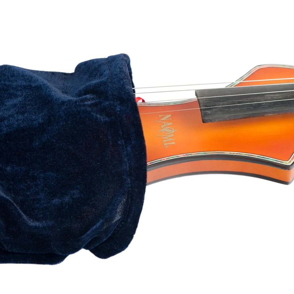 Violin Bag Dust Cover Satin Fabric Protective  With Drawstring For 1/2 1/4  Dark Blue  Against  Accessories