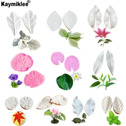 29 Styles Lily Rose Lotus Maple Anemone Leaf Silicone Veiner Fondant Sugarcraft Gumpaste Flower Clay Water Paper Mold C336