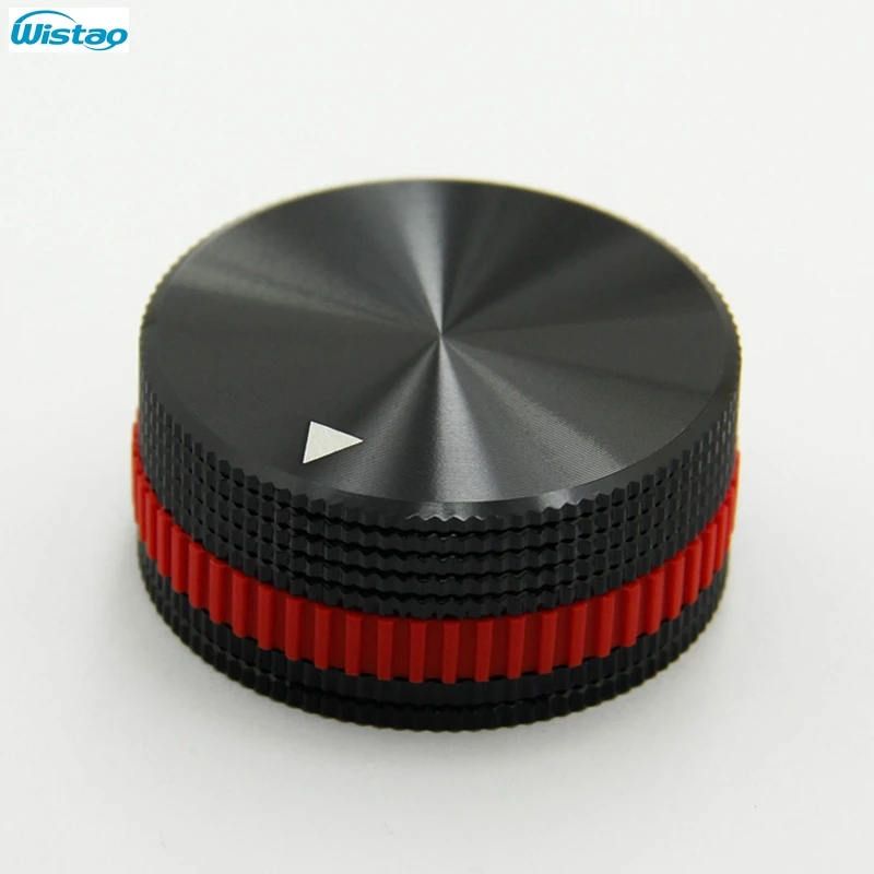 

IWISTAO Solid Potentiometer Knob Whole Aluminum HIFI AmpTube Volume Diameter 40mm High 18mm Anodizing Black DIY