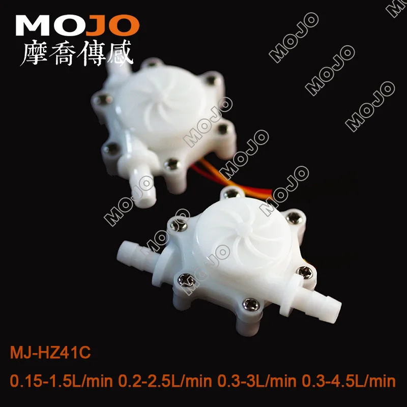Gran oferta Sensor de flujo Hall MJ-HZ41C G1/4 ''medidor de flujo del calentador de agua del pezón 0.15-1.5L/min tipo PP