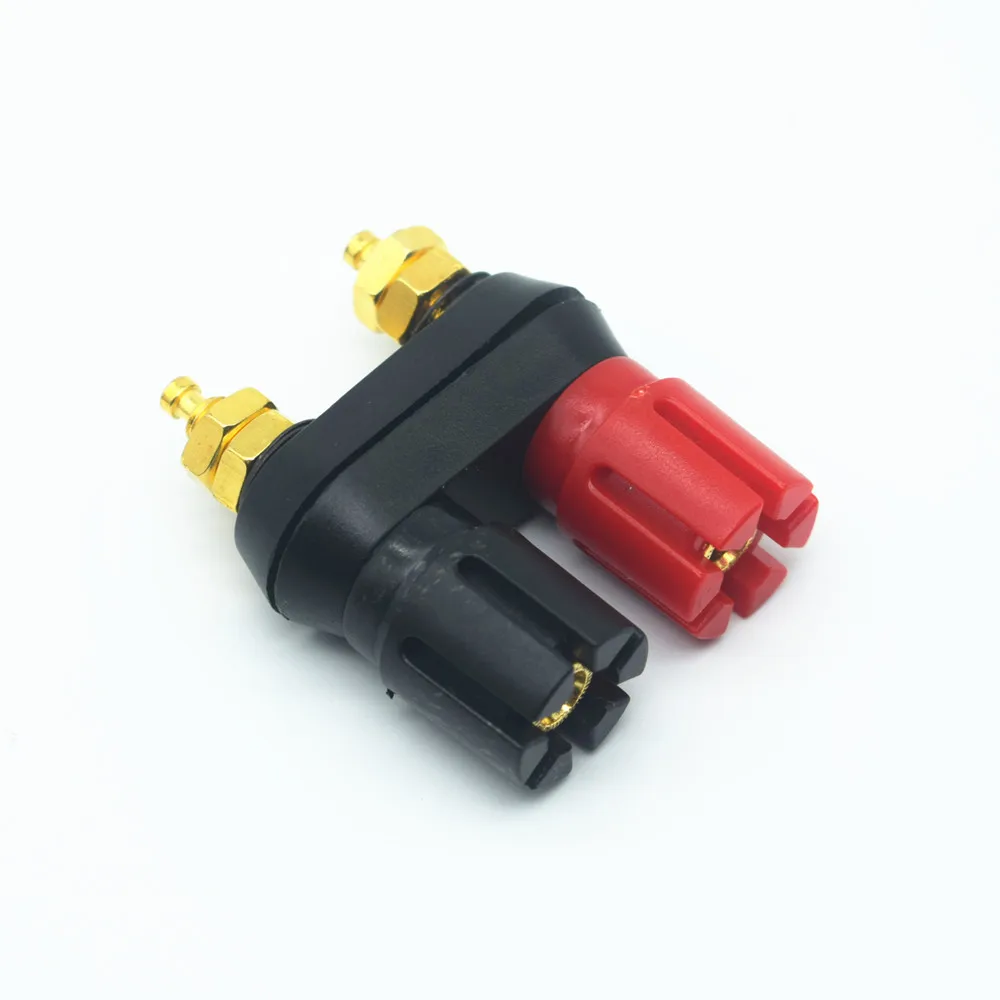 1pc Banana plugs Couple Terminals Red Black Connector Amplifier Terminal Binding Post Banana Speaker Plug Jack