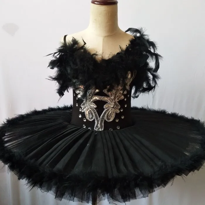 professional ballet tutu Girls white black swan adult ballet costume kids women feather adult ballet tutu kids